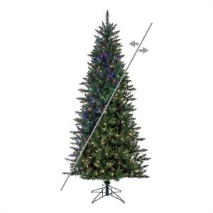 Vickerman 9.5' x 54&quot Camdon Fir Slim Christmas Tree in Green w 5mm 1000CC