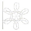 Vickerman 4.5' Double Spiral Snowflake Pole Decoration w66 C7 LEDs in White