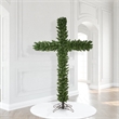 Vickerman 7.5' Unique Faux Christmas Cross Tree in Green with Dura-Lit LED 250WW