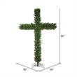 Vickerman 7.5' Unique Faux Christmas Cross Tree in Green with Dura-Lit LED 250WW
