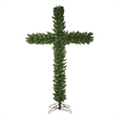 Vickerman 7.5' Unique Faux Christmas Cross Tree in Green with Dura-Lit LED 250WW