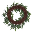 Vickerman Artificial Seeded Willow Eucalyptus Wreath in Green
