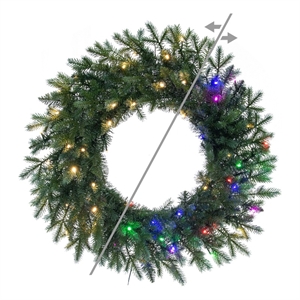 Vickerman Concolor Blue Green 48&quot Faux Fir Wreath in Multi-Color with 5mm