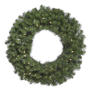 Vickerman 100&quot Douglas Fir Faux Wreath in Green with LED 1000WW
