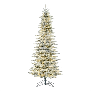 Vickerman 10' x 55&quot Flocked Utica Fir Slim Christmas Tree in Multi-Color