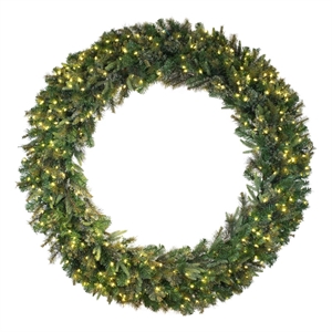 Vickerman Faux 96&quot Cashmere Pine Wreath with in Green LED 750WW