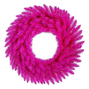 Vickerman 24&quot Wreath in Hot Pink with 140Tips