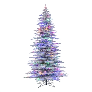 Vickerman Flocked Fir 10' x 67&quot Faux Christmas Tree in White w 84 C7&1250MU