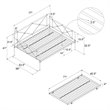 RealRooms Ally Metal Farmhouse Daybed with Trundle Full in White