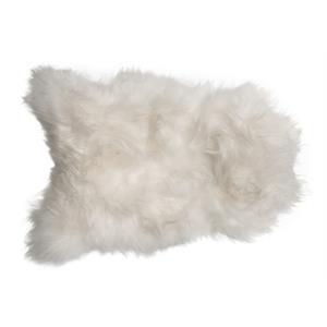 homeroots 2' x 3' long-haired sheepskin modern wool area rug in white