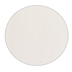 homeroots 8' round pvc coated polyester fabric non slip rug pad in beige