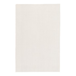 homeroots 6' x 8' standard pvc coated polyester fabric non slip rug pad in beige