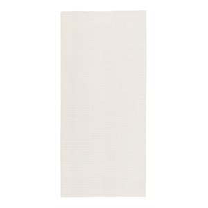 homeroots 2' x 12' standard pvc polyester fabric non slip rug pad in beige