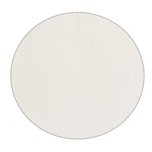 homeroots 8' round standard pvc polyester fabric non slip rug pad in beige