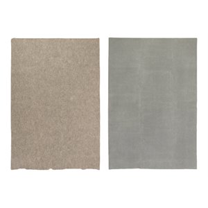 homeroots 6' x 9' traditional fabric non slip rug pad in gray