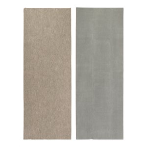 homeroots 2' x 12' runner fabric non slip runner rug pad in gray