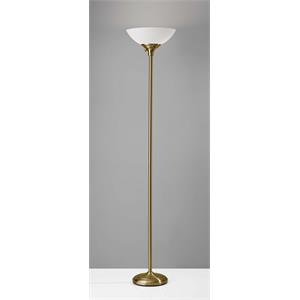 tailored shiny brass metal torchiere with bright illumination