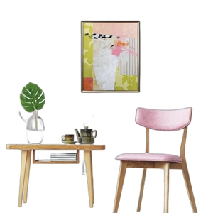 pink and peach passion abstract 1 wall art