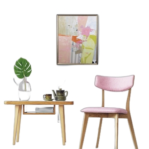 pink and peach passion abstract 2 wall art