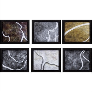 set of 6 rock textures abstract wall art