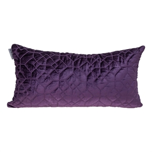 homeroots 'purple quilted velvet geo lumbar decorative pillow