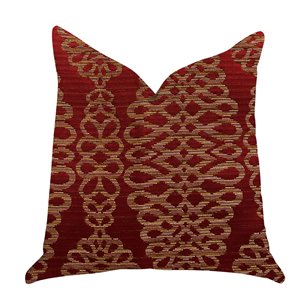 plutus sweet henna luxury throw pillow in red and gold