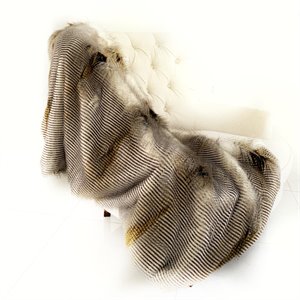plutus handmade luxury throw in gray beige and gold