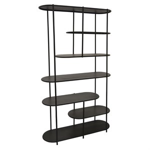 plutus 6 tier modern metal plant stand in black