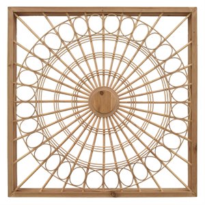 Plutus Modern Wood and Bamboo Wall Art in Brown