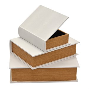 plutus 3 piece modern wood book box set
