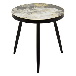 Plutus Modern Wood Decorative Table in Black