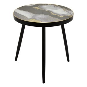 Plutus Modern Wood Decorative Table in Black
