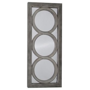 Plutus Modern Wood Wall Mirror Decoration in Gray