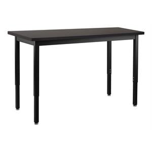 NPS SLT 3 Series 24x48&quot Metal Science Lab Table with Phenolic Top in Black