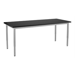 NPS SLT 8 Series 24x72&quot Metal Science Lab Table with Chem-Res Top in Black