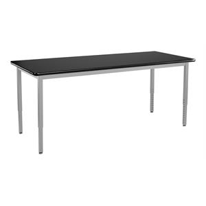 NPS SLT 8 Series 24x72&quot Metal Science Lab Table with HPL Top in Black