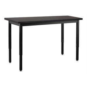 NPS SLT 3 Series 24x60&quot Metal Science Lab Table with Phenolic Top in Black