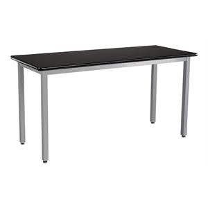 NPS SLT 9 Series 24x48&quot Metal Science Lab Table with HPL Top in Black
