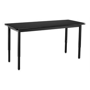 NPS SLT 7 Series 24x54&quot Metal Science Lab Table with HPL Top in Black