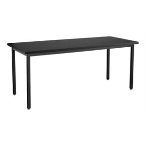 NPS SLT 7 Series 24x72&quot Metal Science Lab Table with Chem-Res Top in Black