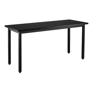 NPS SLT 7 Series 30x60&quot Metal Science Lab Table with Chem-Res Top in Black
