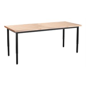 NPS HDT 3 Series 30x72&quot Height Adjustable Wood Heavy Duty Table in Maple