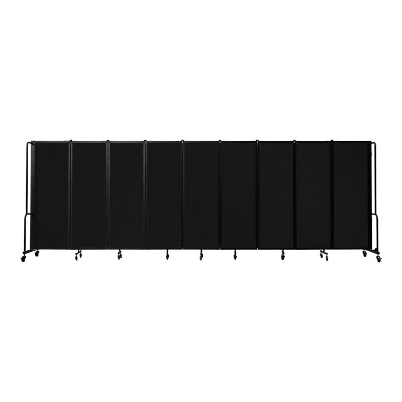 NPS ROBO Series 6ft Modern Metal Room Divider with 9 Sections in Black