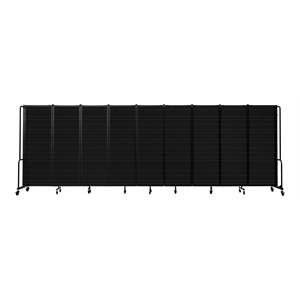 NPS ROBO Series 6ft Modern Metal Room Divider with 9 Sections in Black