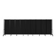 NPS ROBO Series 6ft Modern Metal Room Divider with 9 Sections in Black