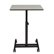 NPS Modern Powder-Coated Metal Sit and Stand Student's Desk in Gray