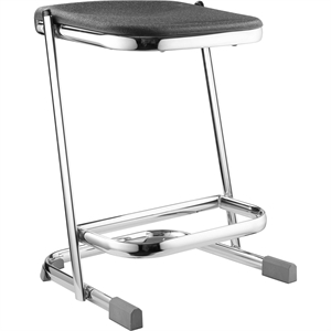 NPS 6600 Series 22&quot Ergonomic Modern Metal Elephant Z-Stool in Black/Chrome