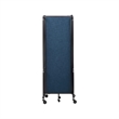 NPS ROBO Series 6ft Modern Metal Room Divider with 3 Sections in Blue