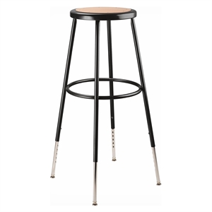 NPS 6200 Series 32-39&quot Height Adjustable Modern Metal Heavy Duty Stool in Black