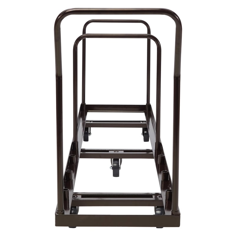 NPS Modern Powder-Coated Metal Steel Dolly for AirFlex Series Chairs in Brown